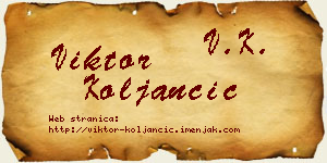 Viktor Koljančić vizit kartica